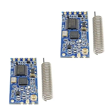 Abbildung von iHaospace 2Pcs 433Mhz HC 12 SI4463 Wireless Serial Port Module 1000M Replace Bluetooth