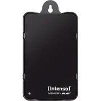 Abbildung von Intenso 6021480 Memory Play Portable Hard Drive 2TB, tragbare externe TV Festplatte 2,5 Zoll, 5400 U/min, 8MB Cache, USB 3 inkl. Halterung, schwarz