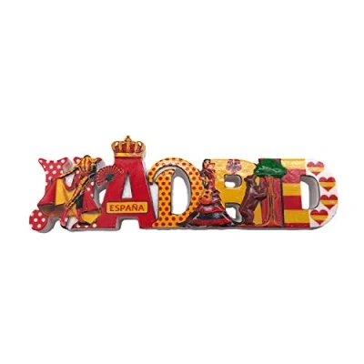 Abbildung von 3D Buchstaben Madrid Kühlschrank Kühlschrankmagnet Tourist Souvenirs Handgemachte Harz Handwerk Magnetische Aufkleber Home Küche Dekoration Reise Geschenk