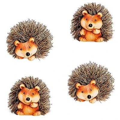 Abbildung von matches21 HOME &amp; HOBBY Dekofigur Igel 2 Stück Set sitzend Herbstdeko (1 St)