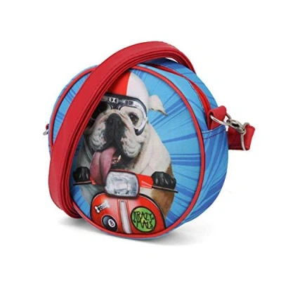 Abbildung von Karactermania Krazymals Bulldog Runde Schultertasche Umhängetasche, 18 cm, Multicolour