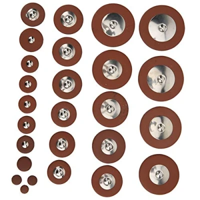 Abbildung von Multi Size Brown Delicate Tenor Sax Pad Kit, Leder Pads, 26 Stück für Saxophon Old Part Ersatz