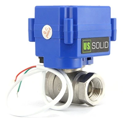 Abbildung von U.S. Solid 3/4&quot; Motorkugelhahn Edelstahl 2 Wege Elektrische Zonenventil 220V AC (85V 265V AC), Drähte, Automatische Rückkehr, NC Normalerweise Geschlossen, Standardport