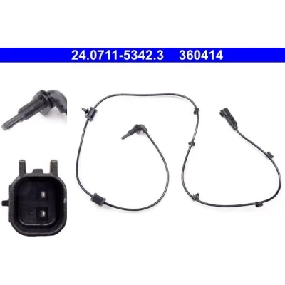 Abbildung von ATE 24.0711 5342.3 ABS Sensor 1245 OPEL: Insignia A Sports Tourer, Schrägheck, Limousine, SAAB: 9 5 Limousine