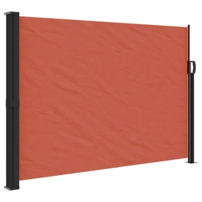 Abbildung von vidaXL Seitenmarkise, Sichtschutz Ausziehbar, Windschutz Sonnenschutz für Garten Balkon Terrasse, Seitenrollo Seitenwandmarkise, Terrakottarot 140x500cm