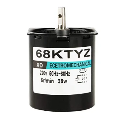 Abbildung von 68KTYZ Permanentmagnet Synchronmotor, AC220V 28W 5 80r / min Miniatur Synchronmotor CW/CCW Für Instrumente, Automationen, Klebemaschinen(5rpm)