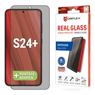 Abbildung von Samsung Galaxy S24 Plus Panzerglas Displex Real Privacy Glass FC Displayschutz aus gehärtetem Glas für das