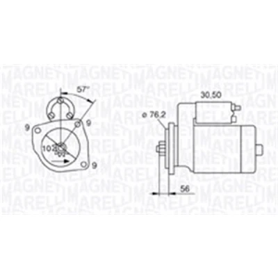 Abbildung von Starter MAGNETI MARELLI 063720801010