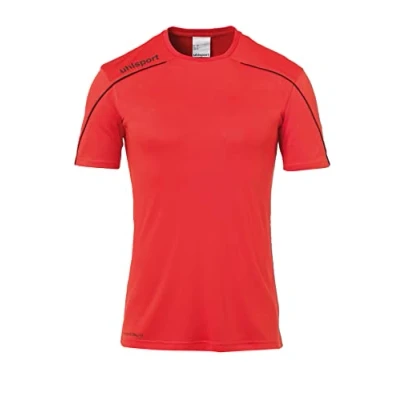 Abbildung von uhlsport Stream Tshirt print für Kinder, Größe: 116, Rot schwarz