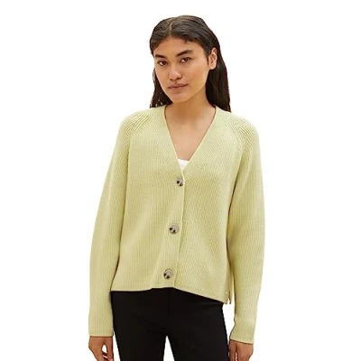 Abbildung von TOM Tailor Denim Vneck Strickjacke, Damen, Größe: XXL, Uni