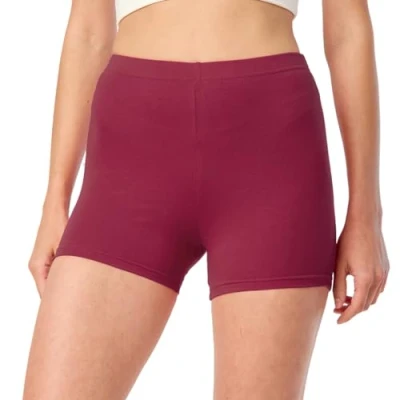 Abbildung von Merry Style Damen Shorts Radlerhose Unterhose Hotpants Kurze Hose Boxershorts aus Baumwolle MS10 392 (Weinrot, XL)