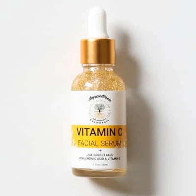 Abbildung von Vitamin C Serum Gesicht Bio mit 24K Gold, Hyaluronsäure, E Formuliert in San Francisco