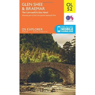 Abbildung von Glen Shee &amp; Braemar, the Cairnwell Glas Maol (OS Explorer Map)