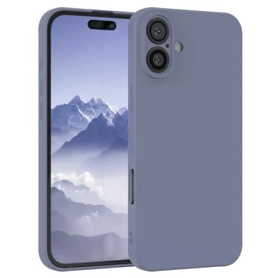 Abbildung von EAZY Case Silikonhülle für iPhone 16 Plus Hülle Silikon weich stoßfeste Handyhülle Schutzhülle mit Kameraschutz Dünn Premium Schutz Cover TPU Phone Bumper in Stahl Blau
