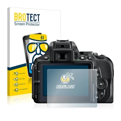 Abbildung von BROTECT Schutzglas für Nikon D5600 Schutzfolie Panzer Folie Glas [Extrem Kratzfest 9H, Anti Fingerprint, Ultra Transparent]