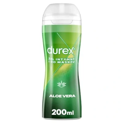 Abbildung von durex Gleitgel 2 in 1 Massage und Aloe Vera 200 ml, tlg., mit geschmeidiger Textur für Ganzkörpermassagen &amp; Intimbereich