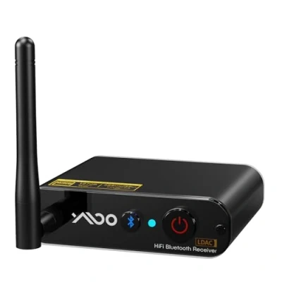 Abbildung von YMOO Bluetooth 5.3 Audioempfänger für amplfier Audioadapter Musikempfänger Kabelgebundene mit LDAC,ESS DAC Chip optischer RCA Ausgang koaxialer Heimstereoanlage