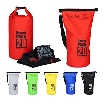 Abbildung von relaxdays Packsack Ocean Pack 20L wasserdicht, Rot