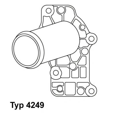 Abbildung von WAHLER 4249.83D Kühlwasserthermostat 83 mit Dichtung PORSCHE: 911 Cabrio, Coupe, Boxster