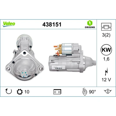 Abbildung von VALEO NEW ORIGINAL PART 438151 Anlasser 12 1,6 10 BMW: 3 Touring, 5 Limousine, Touring
