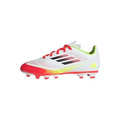 Abbildung von Adidas Unisex F50 Club Football Boots FG/MG Kids Fußballschuhe, Cloud White/Core Black/Solar Yellow, 36.5 EU