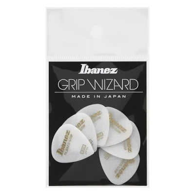 Abbildung von IBANEZ Grip Wizard Series Rubber Flat Pick weiß 6 Stück (PPA16MRG WH)