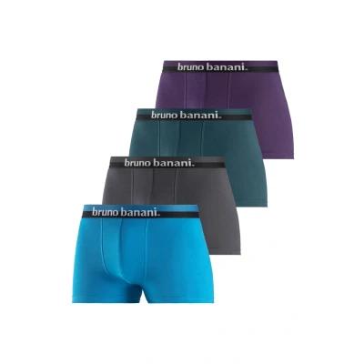 Abbildung von Bruno Banani 4 PACK Panties Blau /petrol/ navy/ anthrazit, Herren, Größe: Small, anthrazit