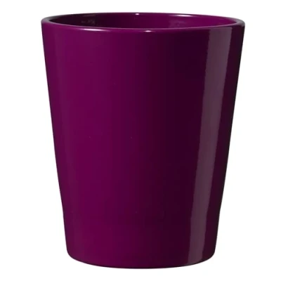 Abbildung von Pflanztopf Pflanzkübel Pflanztöpfe Blumentopf Übertopf brombeer glänzend 14cm
