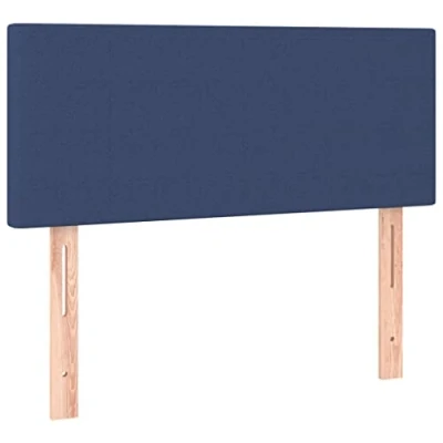 Abbildung von vidaXL Kopfteil, Bettkopfteil mit Holzbeinen, Höhenverstellbar Polsterkopfteil für Bett, Betthaupt Bettzubehör Schlafzimmer, Blau 80x5x78/88 cm Stoff