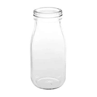 Abbildung von Olympia Glas Milchflaschen, 200 ml (12 Stück), transparent, Milchflaschen Serviergläser von Barware, Retro Cocktailgläser, spülmaschinenfest, gewerbliche und private Nutzung, CL141