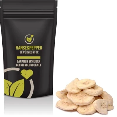 Abbildung von 250g Bananen gefriergetrocknet Bananenchips Scheiben Chips