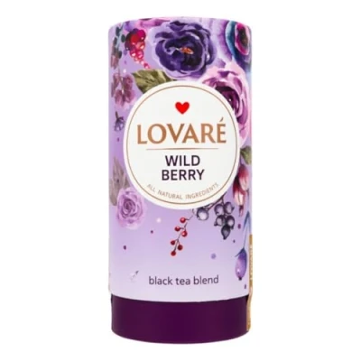 Abbildung von Lovare Tee Wild Berry schwarz in Tube Lose 80g