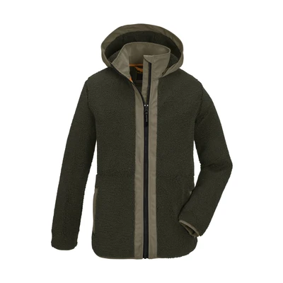 Abbildung von killtec Jungen Sherpa Fleecejacke mit Kapuze KOW 129 BYS FLC JCKT, dunkeloliv, 164, 39868 000