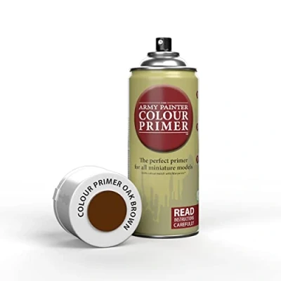 Abbildung von The Army Painter, Colour Primer Oak Brown, 400 ml Grundierung Spray Braun Acryllack für Fantasy Modellbau Wargames Tabletop Figuren, Warhammer &amp; Dnd Miniatures
