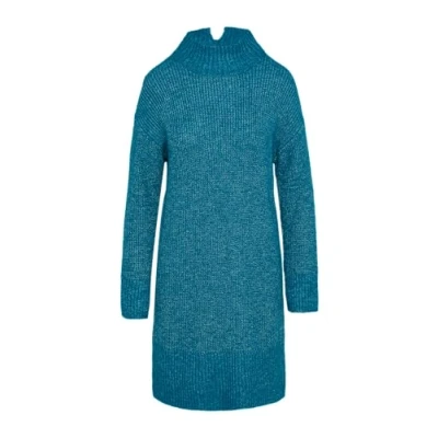 Abbildung von s.Oliver MIT Rollkragen UND ÜBERSCHNITTENEN Schultern Strickkleid, Damen, Größe: 36, Petrol