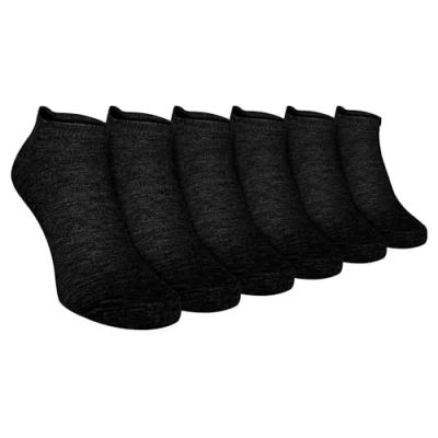Abbildung von 6er Pack Herren Atmungsaktiv Baumwolle Sport Kurz Quarter Socken für Sneaker (39 45 eur, Black)