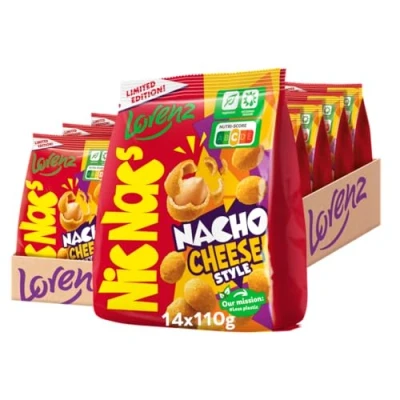 Abbildung von Lorenz Snack World NicNac&#039;s Nacho Cheese Style, 14er Pack (14 x 110 g)