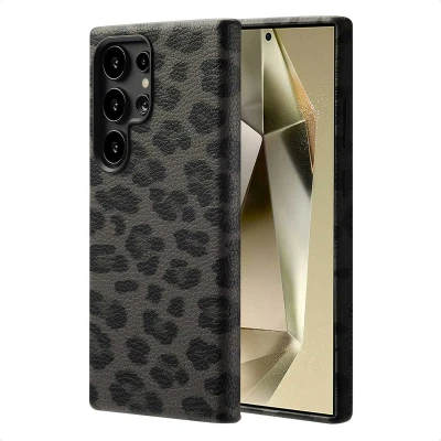 Abbildung von Samsung Galaxy S24 Ultra Hülle MagSafe Kunstleder Selencia Backcover Handyhülle Schwarz