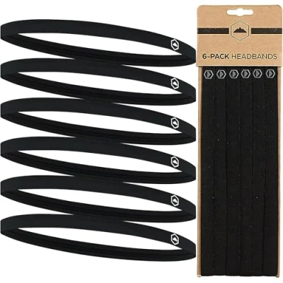 Abbildung von Tough Headware Haarband Damen und Herren Dünne elastische Stirnbänder Haarbänder für Sport Fußball Fitness Stirnband Mädchen Jungs Sportband Set in versch. Farben