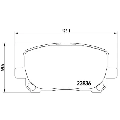 Abbildung von BREMBO P 83 061 Bremsbelagsatz mit akustischer Verschleißwarnung ohne Zubehör TOYOTA: Avensis Verso