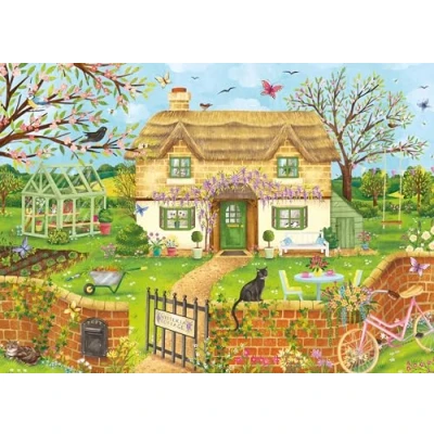 Abbildung von Otter House Puzzle Idyllisches Cottage, Puzzleteile
