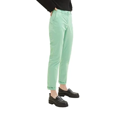 Abbildung von TOM TAILOR Damen 1035793 Chino Slim Fit Hose, 31034 Okra Green, 32W / 30L