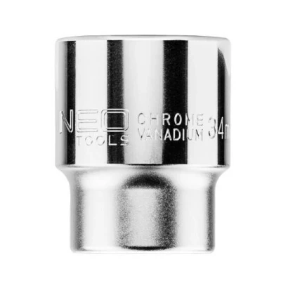 Abbildung von NEO TOOLS 08 316 Steckschlüsseleinsatz 3/4 3124 34 mm Chrom Vanadium Stahl Sechskant