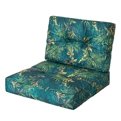 Abbildung von PillowPrim, Palettenkissen, Stulhkissen, Rattansessel, Outdoor, Auflage, Sitzkissen, Stuhlkissen, Rattanmöbel, Grasgrün, 70 x cm