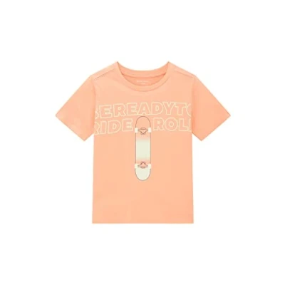 Abbildung von TOM TAILOR Jungen Kinder T Shirt mit Print 1035083, Orange, 116 122