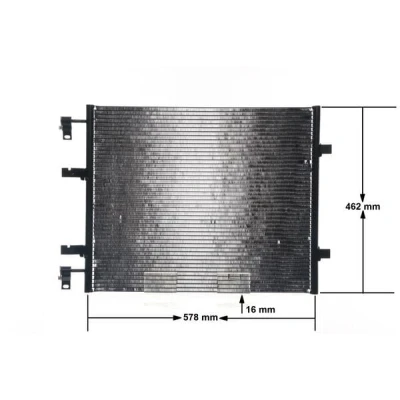 Abbildung von MAHLE ORIGINAL AC 708 000S Klimakondensator ohne Trockner 16 15,5 537 OPEL: Vivaro A Kastenwagen, Combi, Pritsche / Fahrgestell