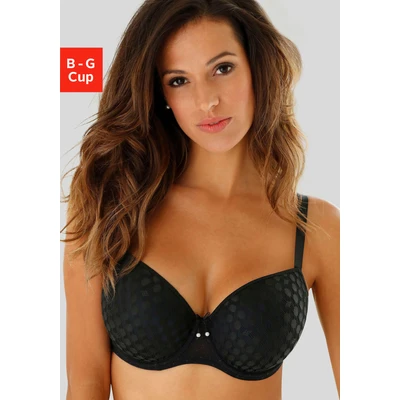 Abbildung von Lascana Estella Bügel BH, Damen, Größe: 100B, Black