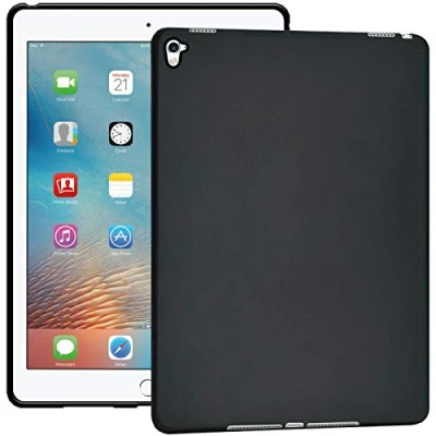Abbildung von Verco Hülle für iPad Pro 9.7, Schutzhülle Tablet Tasche Silikon Cover [Modell: A1673 A1674 A1675], Schwarz