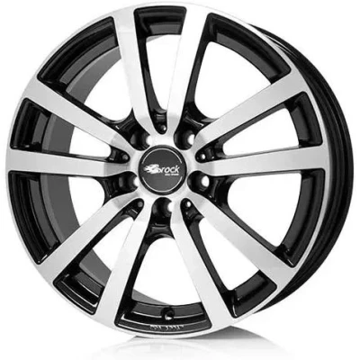 Abbildung von RC Design 5 loch 16Zoll 120mm Alufelge RC25T schwarz front poliert 0620073041 Felge
