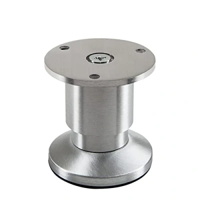 Abbildung von SO TECH® Möbelfuß ALPHA, belastbar bis 250 kg, höhenverstellbar 15 mm, (1 St), Höhe 50 Aluminium gebürstet